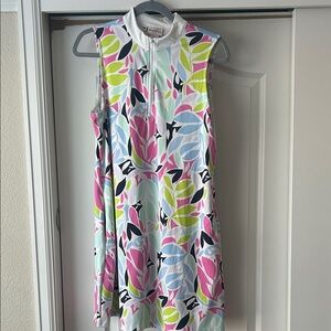 Tommy Bahama Multicolor Leaf Print Mini golf Dress
